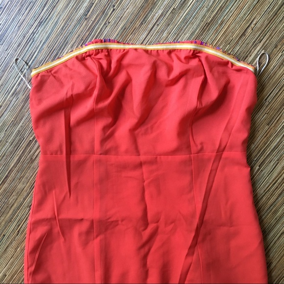 Anthropologie Champagne & Strawberry Dress Womens - Picture 16 of 16